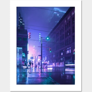 Neon city Posters and Art